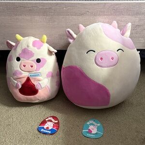 Squishmallows Pink Cow Bundle